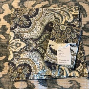 Pottery Barn Paisley Euro Sham in Blue and Cream Jordana Paisey (qty = 2)